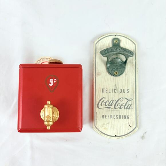 Coca Cola Brand Wood Box Willitts Designs + Open Road Hobby Lobby Bottle Opener - Picture 1 of 5